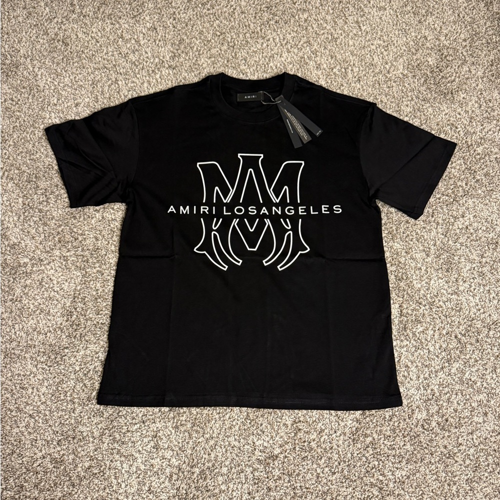 AMIRI Black and White Logo T-Shirt